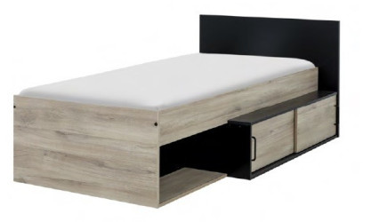 ERQUI - Lit pour couchage 90x200 2 portes battantes 