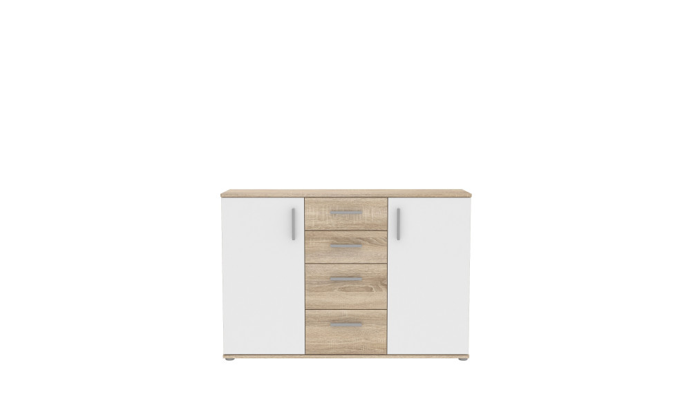 KOALA - Meuble d'appoint 2 portes 4 tiroirs 