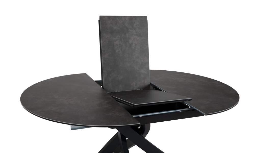 PERTH - Table de séjour ronde 1 allonge centrale de 40 