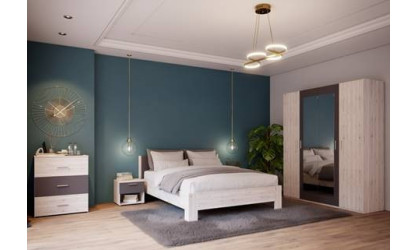ADRIENNE - Armoire 3 portes battantes dont 1 avec miroir 